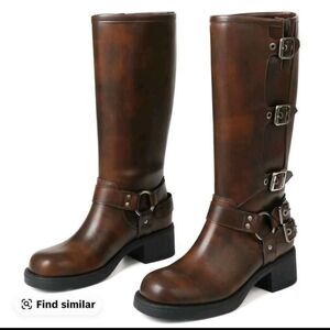 Brown Leather Riding Boots